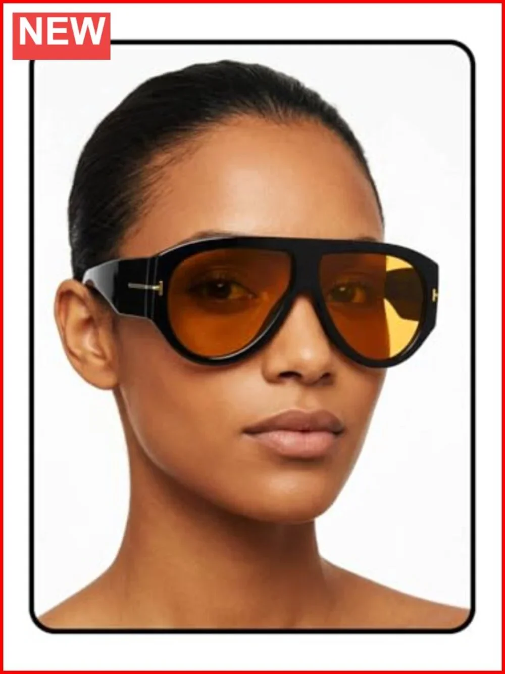 Retro Aviator Sunglasses Oversized Square Frame Classic Vintage Trendy UV